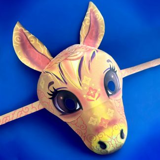 Chinese New Year of the Horse mask template