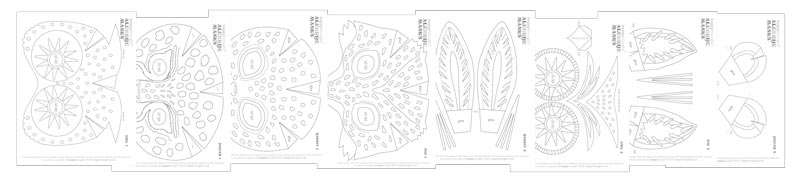 How to make Alebrije animal mask color in templates