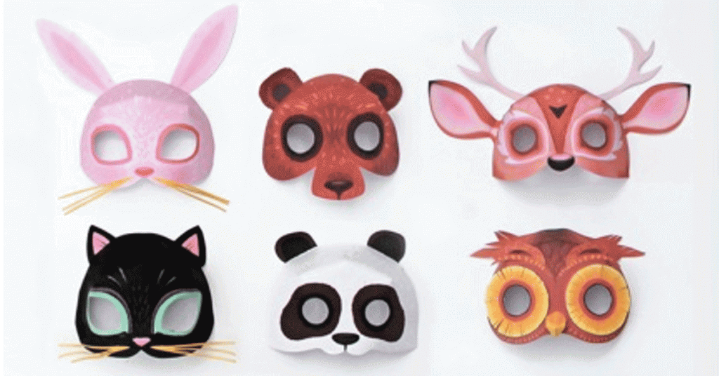 DIY animal-mask-templates and dress up ideas!
