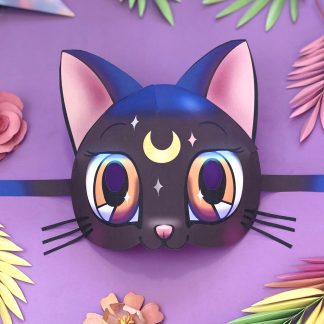 anime cat mask tutorial and mask template