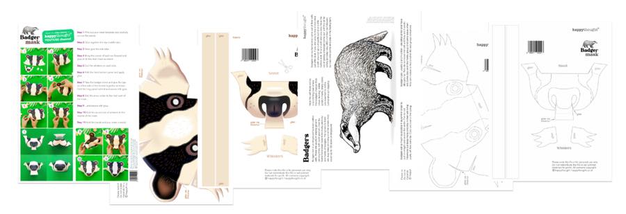 badger mask templates and facts sheets