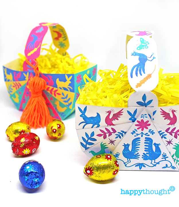 3 no-sew DIY Easter Basket template patterns with teacher friendly PDF instructions included