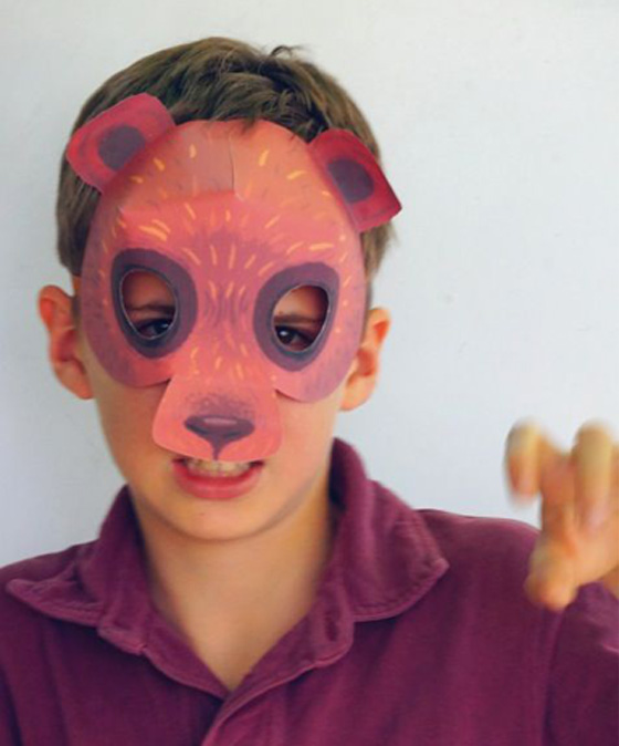 Be a bear with our easy homemade to make mask templates and costume ideas