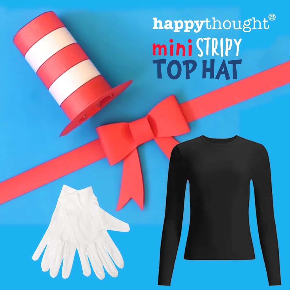 Mini stripy top hat printable template and video instructions to download