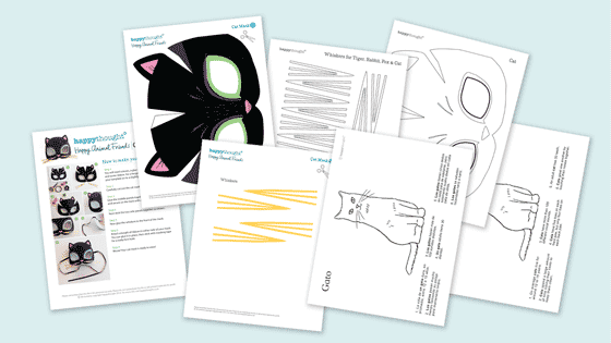 Step by step cat mask printables and ideas!