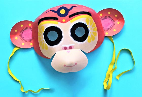 paper monkey mask