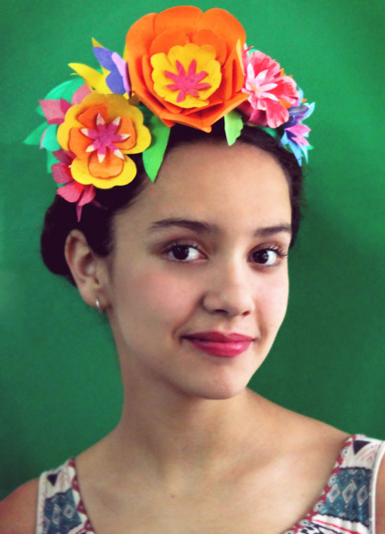 Wear this stunning flower headpiece for a Cinco de Mayo celebration!
