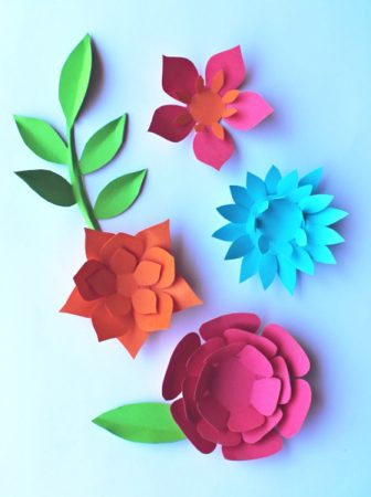 Paper Flowers Classroom Craft Activity: Easy Make Paper Flowers + Leaves!