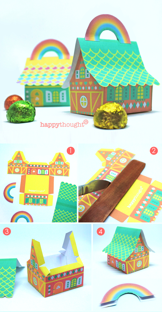 printable favor box and decoration templates for St Patricks Day celebration