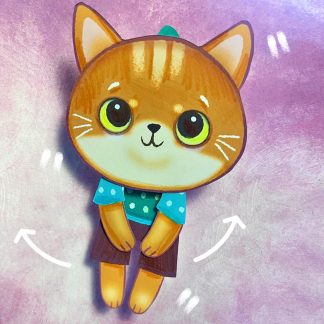 cute hanging cat square