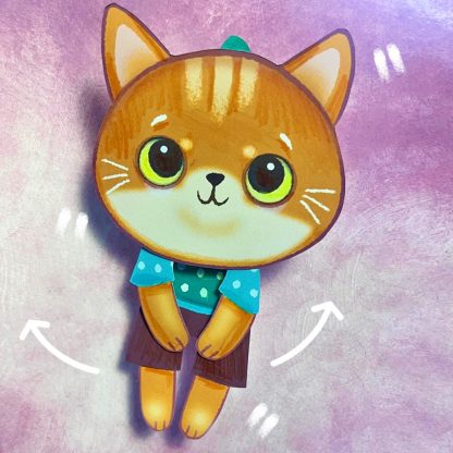 cute hanging cat square