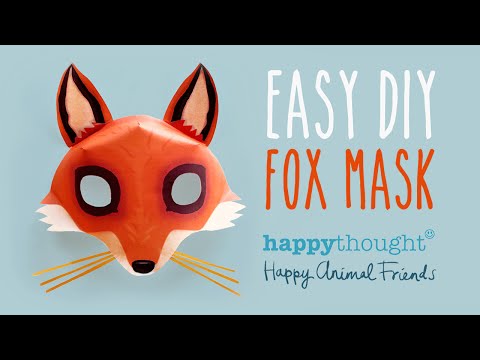 Fox mask template: Printouts + crafts to dress up parties + easy costumes!