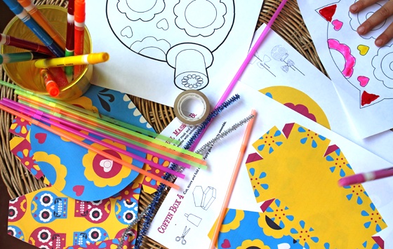 DIY templates for day of the dead activtiy table kids ideas for play at a party