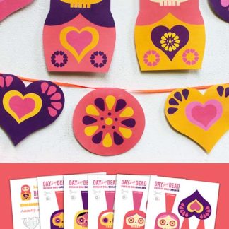 How to make a Day of the Dead Russian garland paper craft