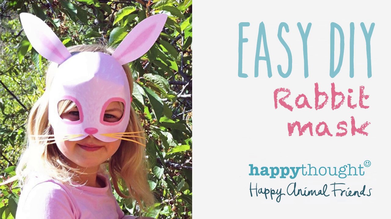Easy to make bunny or rabbit costume ideas + mask template!
