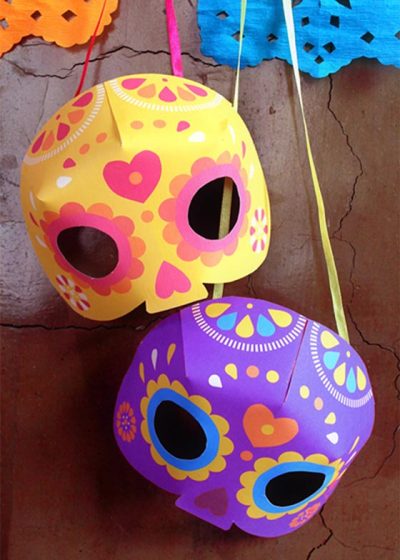 Simple craft ideas for Day of the Dead or Dia de los Muertos printable fiesta kit!