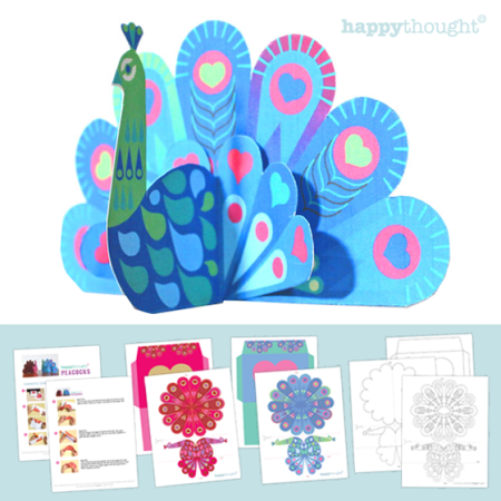 Printable peacock template. Spread the love on Valentine's • Happythought