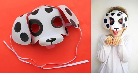 Printable paper mask dog: Templates and patterns!