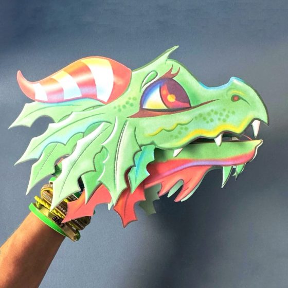 Christmas Dragon Puppet craft: Fun + Easy Classroom Craft Ideas