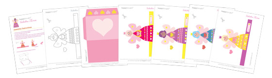 Valentines Day fairies printable