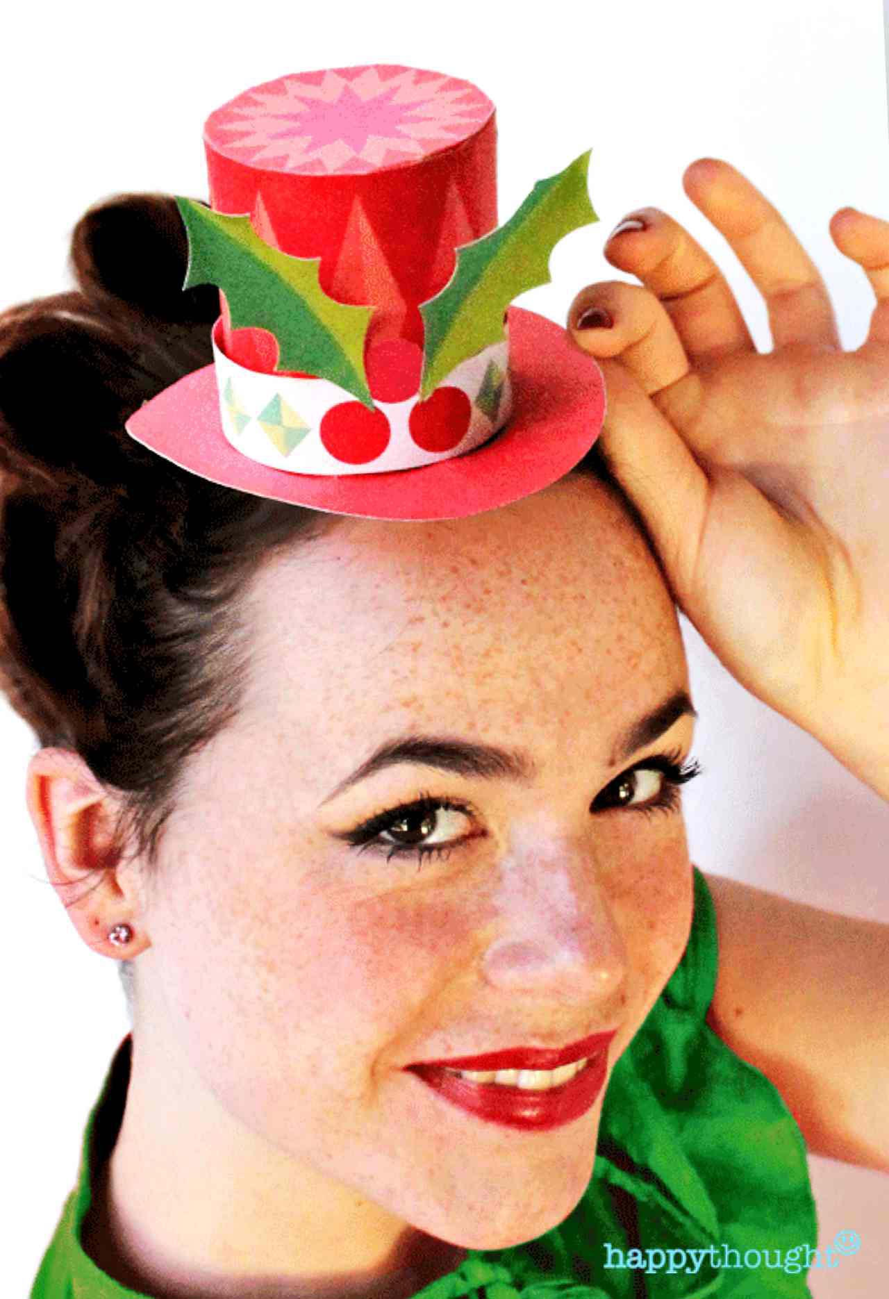 Easy festive mini top hat template DIY Christmas outfit