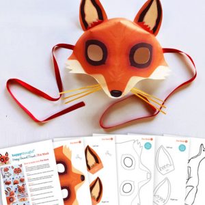 Fox mask template: Printouts + crafts to dress up parties + easy costumes!