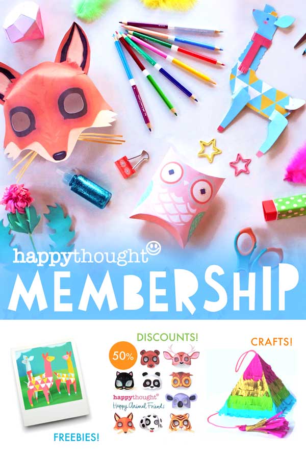 Happythought paper craft club - Easy to make and assemble classroom activities, templates and art projects!