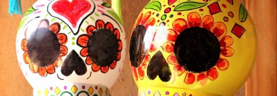 Easy balloon calavera skulls for Day of the Dead