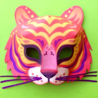 how to make a paper CNY Tiger mask