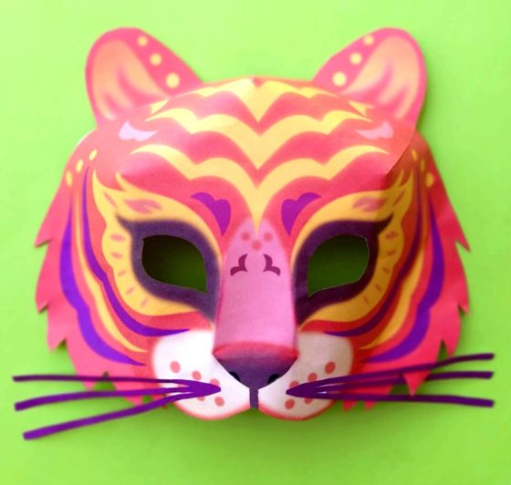 Chinese New Year Tiger mask. Be a tiger today • Happythought