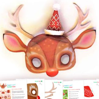 Make a rudolf the reindeer mask
