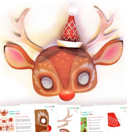 how to make a rudolf the reindeer mask