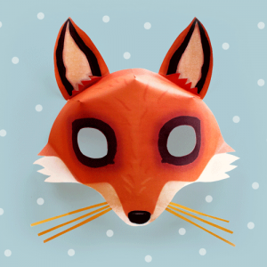 Easy fox mask template + costume. Be a Fox in 5 minutes • Happythought