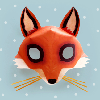 Fox mask template video. Be a fox today • Happythought