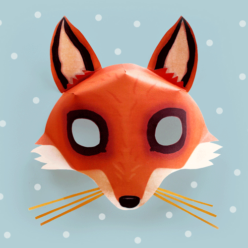 Red fox easy fox mask template to download and make!