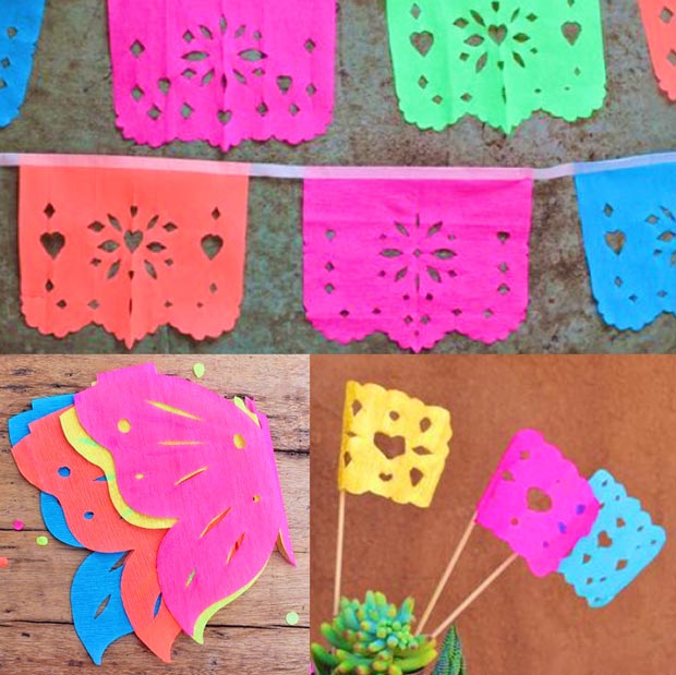 Mini DIY Papel Picado flag templates. Get crafty • Happythought