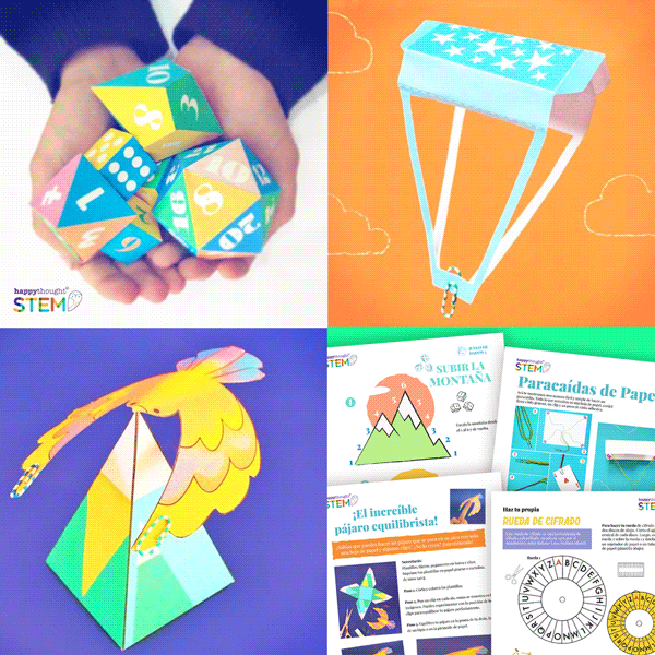 kids STEM projects - Download printable PDF worksheets in  Spanish and English