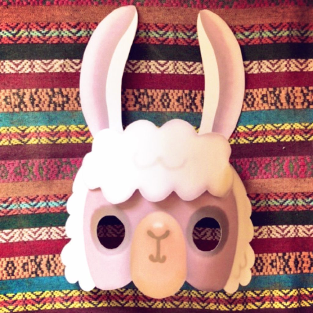 Llama mask template: Printable mask to make for parties + easy costumes!