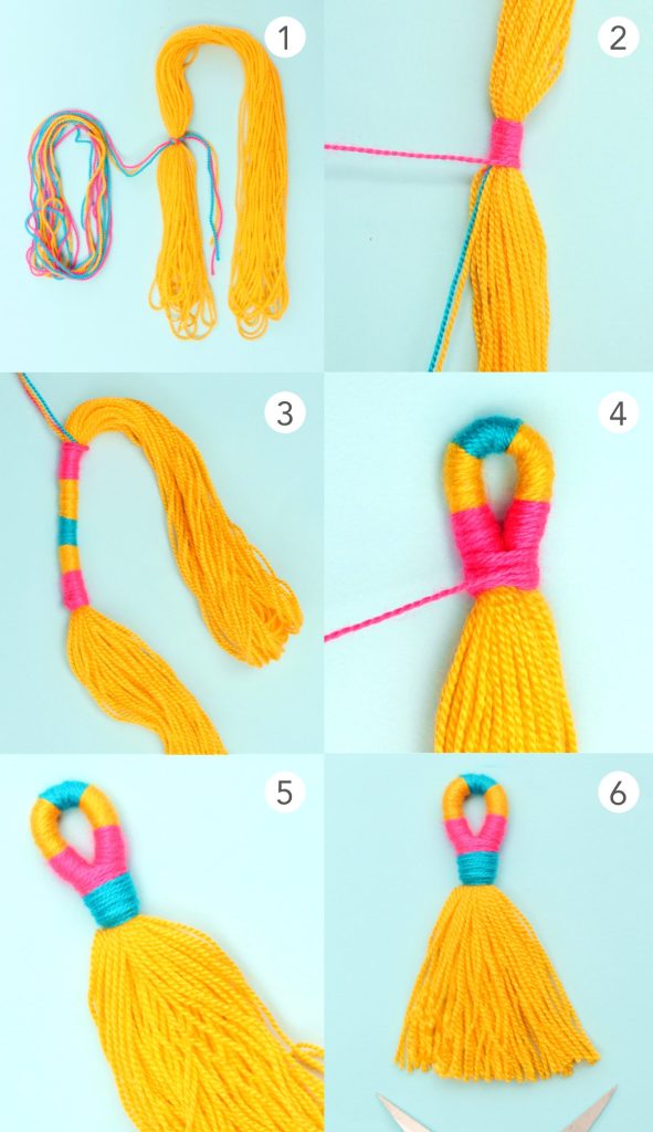 How to make yarn tassels. DIY craft decorations • Happythought