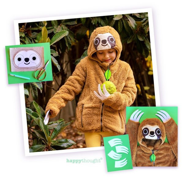 make a sloth hoody diy craft happythought tutorial