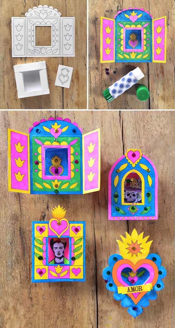 Nicho craft activity for Day of the Dead Easy DIY template + instructions!