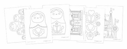 Russian Doll printable paper craft party pack • Happythought