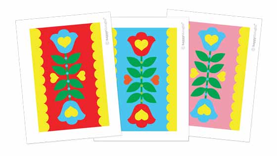 Printable flower placemat templates for table decorations