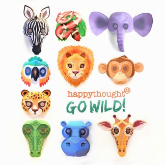 10 máscaras imprimibles de animales salvajes