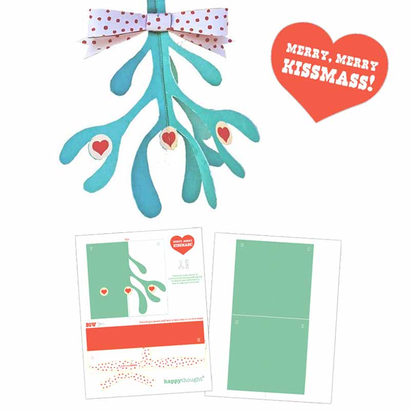 Festive mistletoe template: Ideal for some festive smooching and fun!