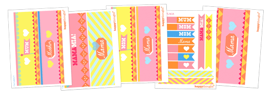 Mother's Day mama labels template!