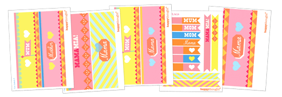 Mother's Day printable labels: Mama labels template!