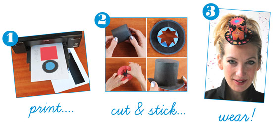 8 mini paper party top hats printable templates!