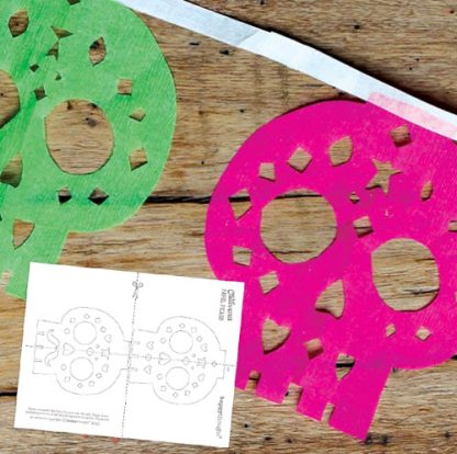 Papel picado calavera templates: Garlands   banderines • Happythought