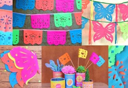 DIY Papel Picado templates. Craft templates DIY• Happythought